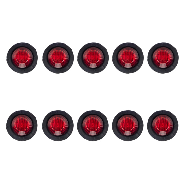 A5010 Red Light 10 in 1 Truck Trailer LED Round Side Marker Lamp - Warning Lights by PMC Jewellery | Online Shopping South Africa | PMC Jewellery | Buy Now Pay Later Mobicred