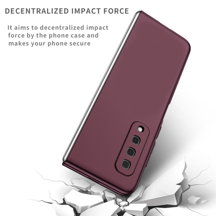 For Samsung Galaxy Fold Armor Foldable Phone Case(Wine Red) - Galaxy Phone Cases by PMC Jewellery | Online Shopping South Africa | PMC Jewellery