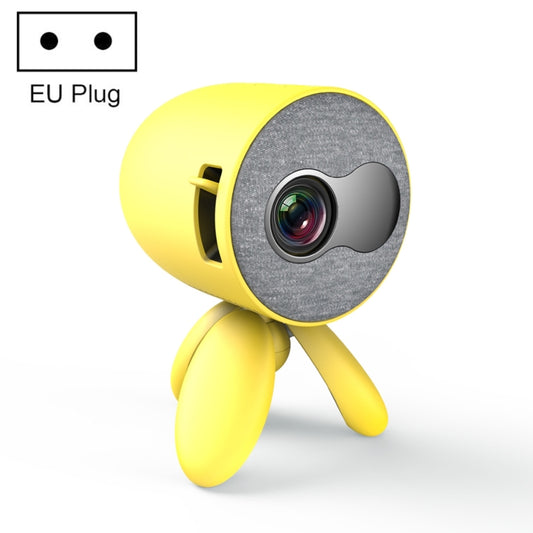 YG220 Same Screen Version Children Projector Mini LED Portable Home Speaker Projector, Plug Type:EU Plug(Yellow) - Mini Projector by PMC Jewellery | Online Shopping South Africa | PMC Jewellery | Buy Now Pay Later Mobicred