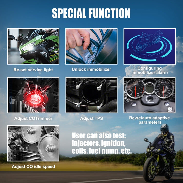 JDiag M100 PRO Intelligent Motorcycle Electronic Fuel Injection System Diagnostic Instrument, Fully Equipped Version(Black) - Electrical Instruments by PMC Jewellery | Online Shopping South Africa | PMC Jewellery | Buy Now Pay Later Mobicred