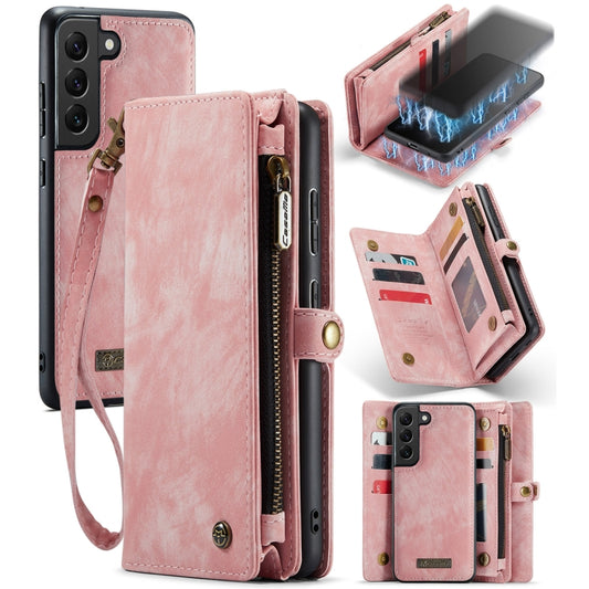 For Samsung Galaxy S22 5G CaseMe-008 Detachable Multifunctional Horizontal Flip Leather Case (Pink) - Galaxy S22 5G Cases by CaseMe | Online Shopping South Africa | PMC Jewellery | Buy Now Pay Later Mobicred