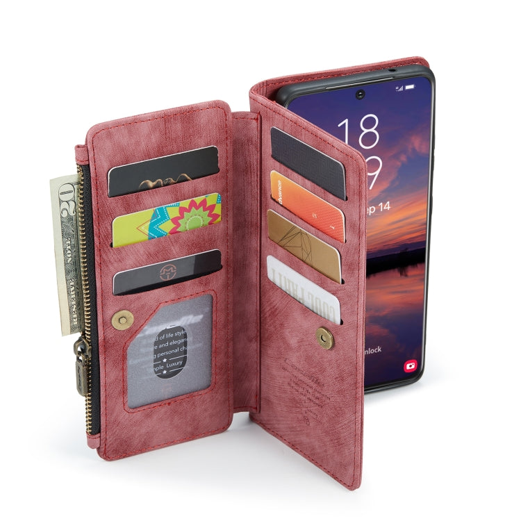 For Samsung Galaxy S22+ 5G CaseMe C30 Multifunctional Phone Leather Case with Holder & Card Slot & Wallet(Red) - Galaxy S22+ 5G Cases by CaseMe | Online Shopping South Africa | PMC Jewellery | Buy Now Pay Later Mobicred