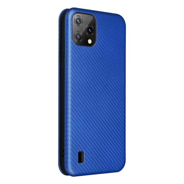 For Blackview A55 Carbon Fiber Texture Horizontal Flip PU Phone Case(Blue) - More Brand by PMC Jewellery | Online Shopping South Africa | PMC Jewellery | Buy Now Pay Later Mobicred