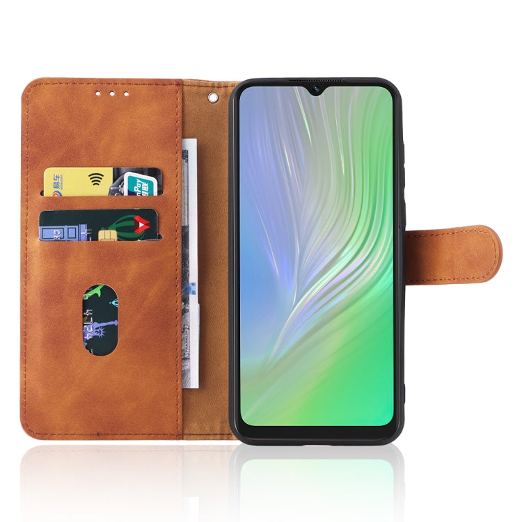 For Blackview A55 Skin Feel Magnetic Buckle Leather Phone Case(Brown) - More Brand by PMC Jewellery | Online Shopping South Africa | PMC Jewellery | Buy Now Pay Later Mobicred