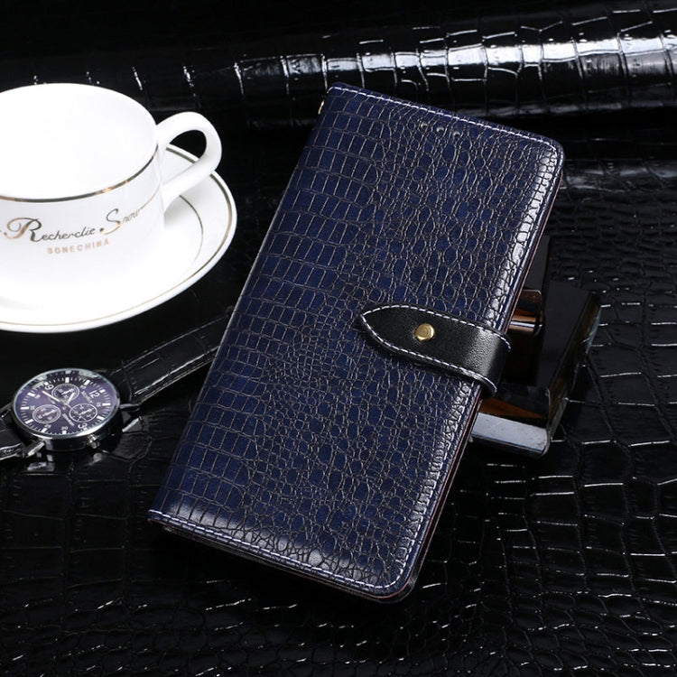 For Blackview A70 Pro idewei Crocodile Texture Leather Phone Case(Dark Blue) - More Brand by idewei | Online Shopping South Africa | PMC TechLife | Buy Now Pay Later Mobicred