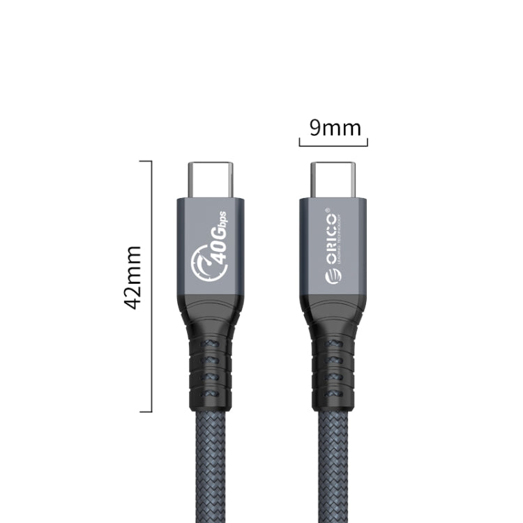 ORICO 40Gbps Thunderbolt 4 USB-C / Tpye-C Data Cable, Cable Length:30cm(Grey) - Cable & Adapters by ORICO | Online Shopping South Africa | PMC Jewellery | Buy Now Pay Later Mobicred