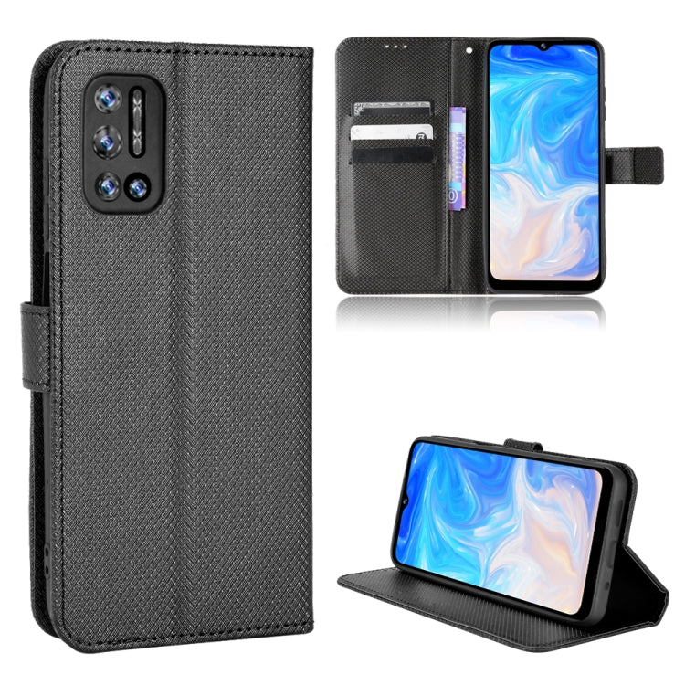 For DOOGEE N40 Pro Diamond Texture Leather Phone Case(Black) - Doogee Cases by PMC Jewellery | Online Shopping South Africa | PMC Jewellery | Buy Now Pay Later Mobicred