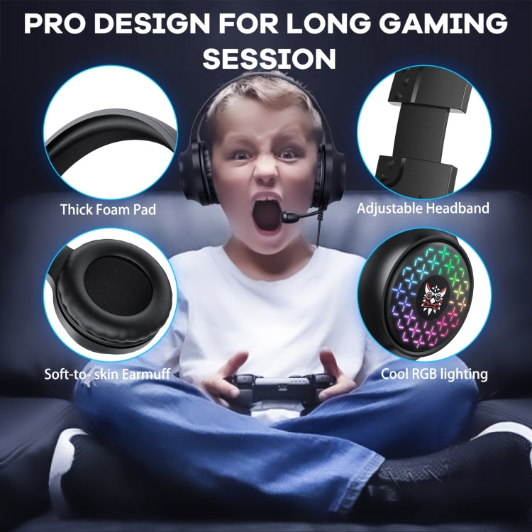 ONIKUMA X7 Pro USB + 3.5mm RGB Lighting Gaming Wired Headset(Black) - Multimedia Headset by ONIKUMA | Online Shopping South Africa | PMC Jewellery | Buy Now Pay Later Mobicred