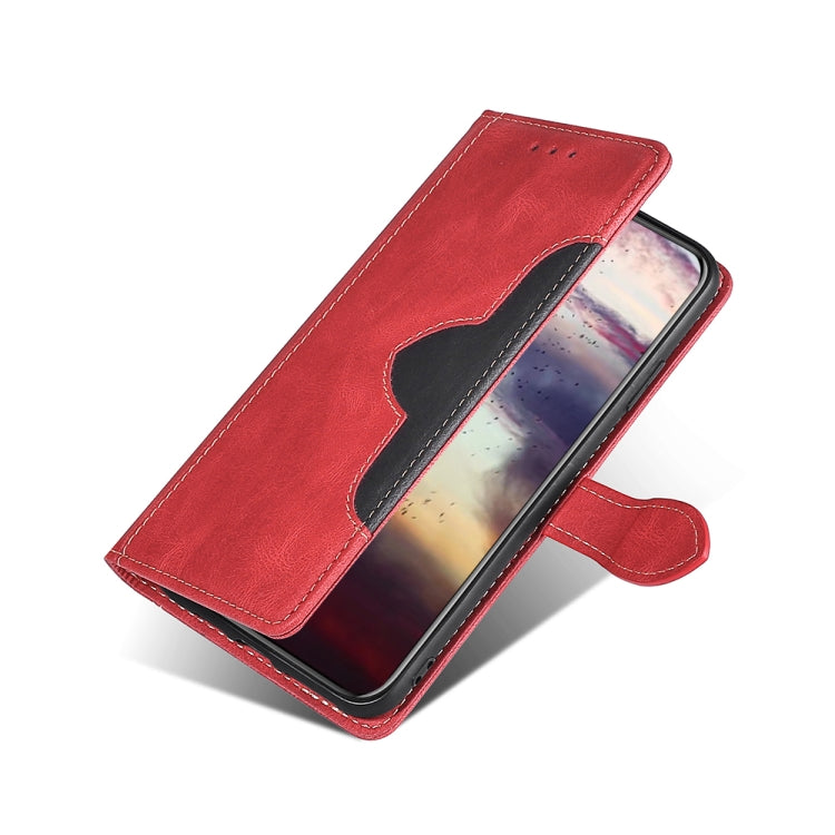 For Doogee X95 Skin Feel Straw Hat Magnetic Buckle Leather Phone Case(Red) - Doogee Cases by PMC Jewellery | Online Shopping South Africa | PMC Jewellery | Buy Now Pay Later Mobicred