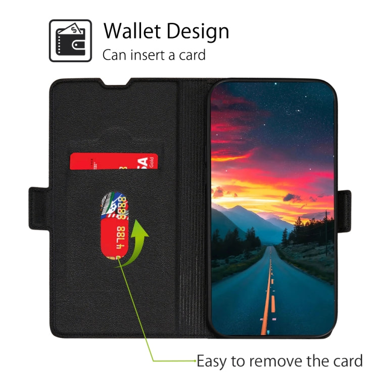 For Doogee Y8 Ultra-thin Voltage Side Buckle PU + TPU Leather Phone Case(Black) - More Brand by PMC TechLife | Online Shopping South Africa | PMC TechLife | Buy Now Pay Later Mobicred
