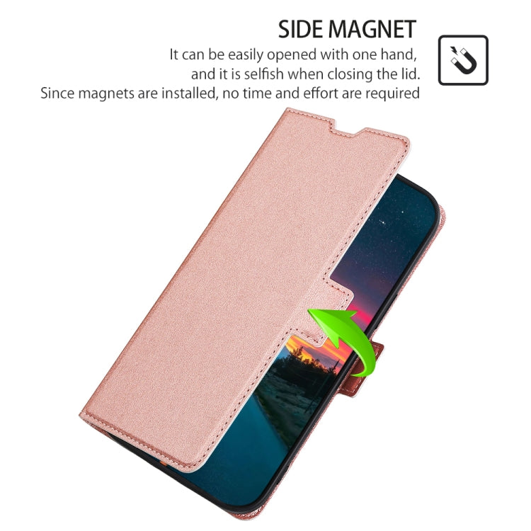 For Blackview A80 Pro Ultra-thin Voltage Side Buckle PU + TPU Leather Phone Case(Rose Gold) - More Brand by PMC Jewellery | Online Shopping South Africa | PMC Jewellery | Buy Now Pay Later Mobicred