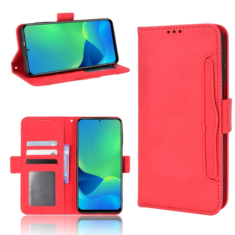 For Ulefone Note 13P Skin Feel Calf Pattern Leather Phone Case(Red) - Ulefone Cases by PMC Jewellery | Online Shopping South Africa | PMC Jewellery | Buy Now Pay Later Mobicred