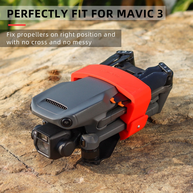 Sunnylife M3-SJ359 Silicone Paddle Storage Holder Beam Propeller for DJI Mavic 3(Red) - Others by Sunnylife | Online Shopping South Africa | PMC Jewellery | Buy Now Pay Later Mobicred