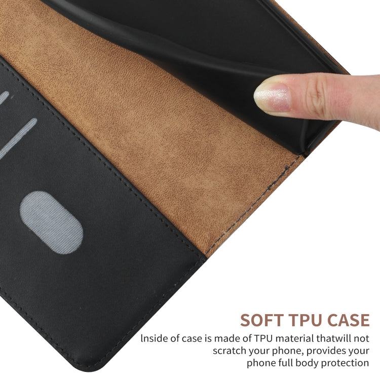 For Nokia C3 Genuine Leather Fingerprint-proof Horizontal Flip Phone Case(Black) - Nokia Cases by PMC TechLife | Online Shopping South Africa | PMC TechLife | Buy Now Pay Later Mobicred