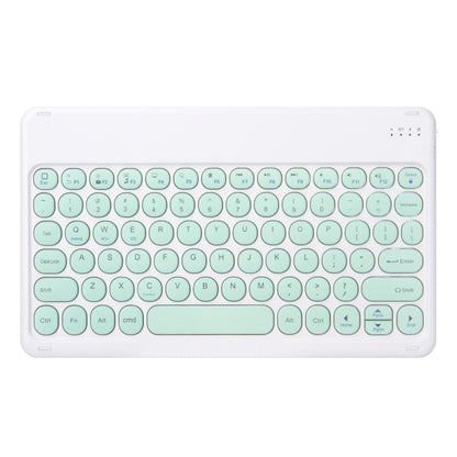 +X3 Universal Candy Color Round Keys Bluetooth Keyboard Leather Case(Fresh Green) - Universal Keyboard by PMC Jewellery | Online Shopping South Africa | PMC Jewellery