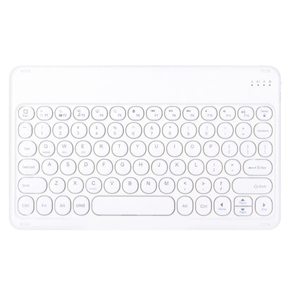 +X3 Universal Candy Color Round Keys Bluetooth Keyboard Leather Case(Black + White) - Universal Keyboard by PMC Jewellery | Online Shopping South Africa | PMC Jewellery