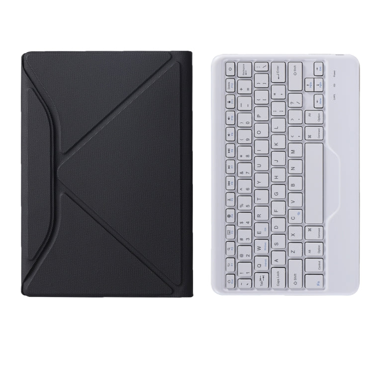 BM20 Diamond Texture Bluetooth Keyboard Leather Case with Triangle Back Support For Lenovo M10 Plus 10.3 inch TB-X606 / TB-X606F(Black + White) - Lenovo Keyboard by PMC Jewellery | Online Shopping South Africa | PMC Jewellery