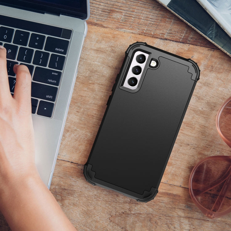 For Samsung Galaxy S22 5G PC + Silicone Phone Case(Black) - Galaxy S22 5G Cases by PMC TechLife | Online Shopping South Africa | PMC TechLife