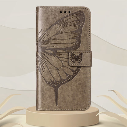 For OPPO Reno7 5G Global/Find X5 Lite Embossed Butterfly Leather Phone Case(Grey) - OPPO Cases by PMC Jewellery | Online Shopping South Africa | PMC Jewellery | Buy Now Pay Later Mobicred