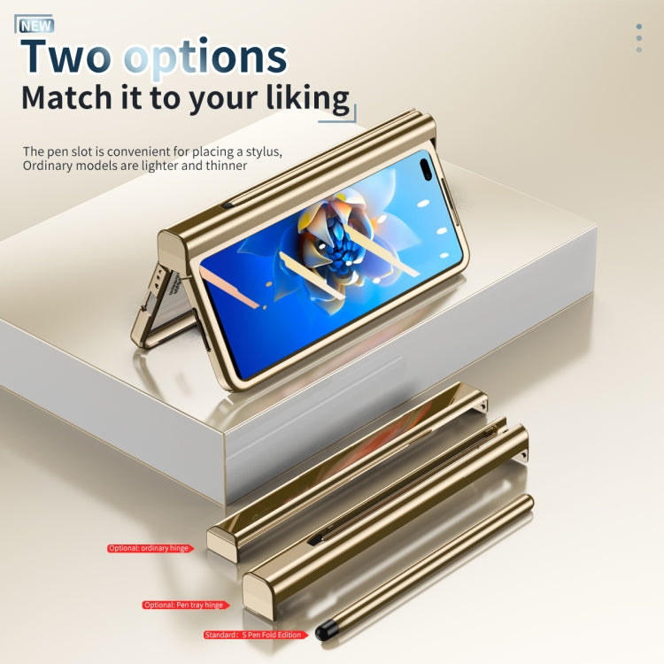 For Huawei Mate X2 Electroplating Hinge Phone Case with Stylus(Gold) - Huawei Cases by PMC TechLife | Online Shopping South Africa | PMC TechLife | Buy Now Pay Later Mobicred