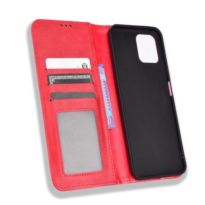 For Blackview A95 Magnetic Buckle Retro Texture Leather Phone Case(Red) - More Brand by PMC Jewellery | Online Shopping South Africa | PMC Jewellery | Buy Now Pay Later Mobicred