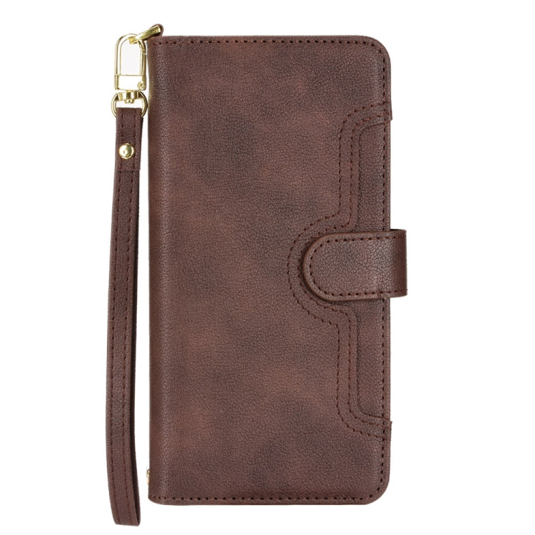 For Doogee S86 / S86 Pro Litchi Texture Zipper Leather Phone Case(Brown) - Doogee Cases by PMC TechLife | Online Shopping South Africa | PMC TechLife | Buy Now Pay Later Mobicred