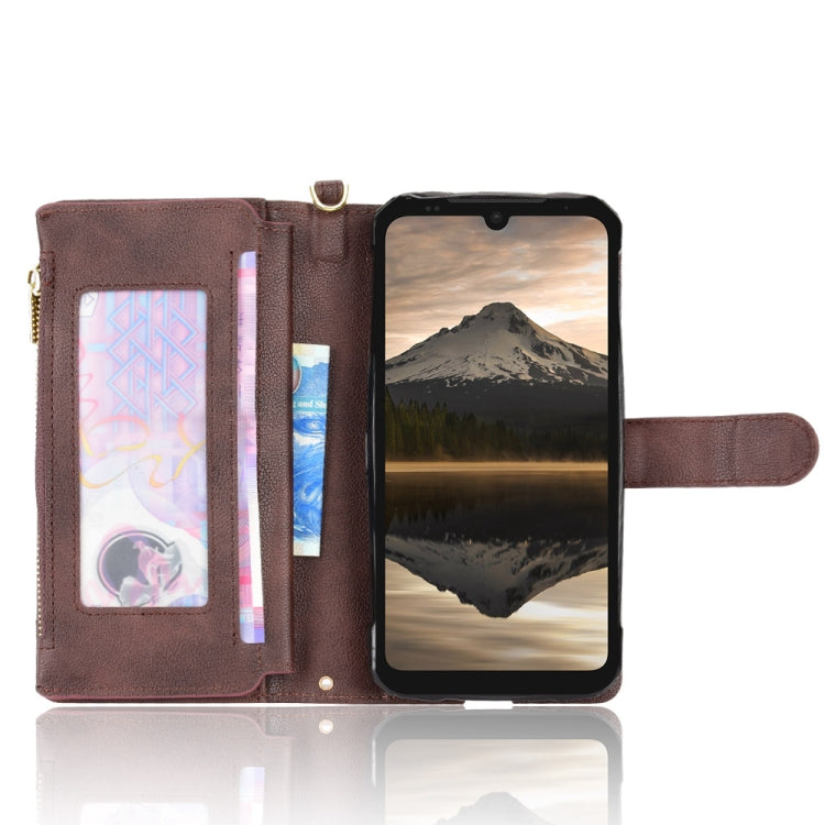 For Doogee S86 / S86 Pro Litchi Texture Zipper Leather Phone Case(Brown) - Doogee Cases by PMC TechLife | Online Shopping South Africa | PMC TechLife | Buy Now Pay Later Mobicred