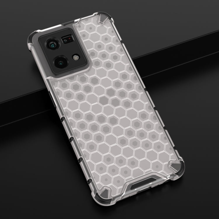 For OPPO Reno7 4G Shockproof Honeycomb PC + TPU Phone Case(White) - OPPO Cases by PMC TechLife | Online Shopping South Africa | PMC TechLife | Buy Now Pay Later Mobicred