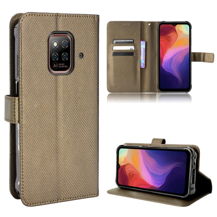 For Ulefone Power Armor 14 / 14 Pro Diamond Texture Leather Phone Case(Brown) - Ulefone Cases by PMC Jewellery | Online Shopping South Africa | PMC Jewellery | Buy Now Pay Later Mobicred