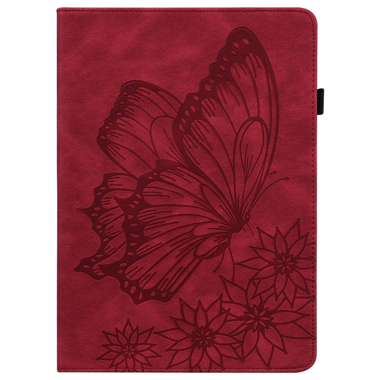 For OPPO Pad 11 inch 2022 Big Butterfly Embossed Leather Tablet Case(Red) - OPPO by PMC TechLife | Online Shopping South Africa | PMC TechLife | Buy Now Pay Later Mobicred