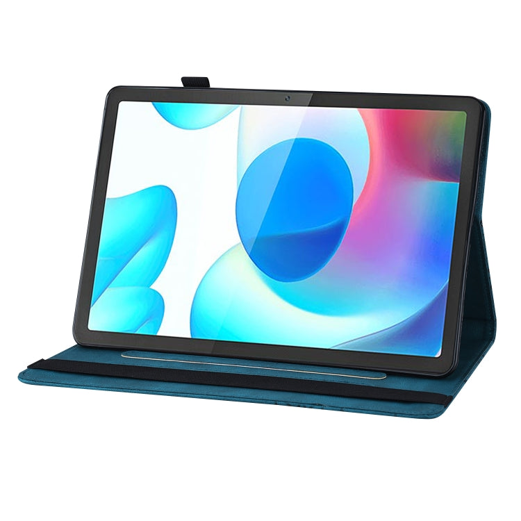 For Realme Pad Big Butterfly Embossed Leather Tablet Case(Blue) - Realme by PMC TechLife | Online Shopping South Africa | PMC TechLife | Buy Now Pay Later Mobicred