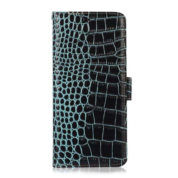 For Nokia C21 Plus Crocodile Top Layer Cowhide Leather Phone Case(Green) - Nokia Cases by PMC TechLife | Online Shopping South Africa | PMC TechLife | Buy Now Pay Later Mobicred