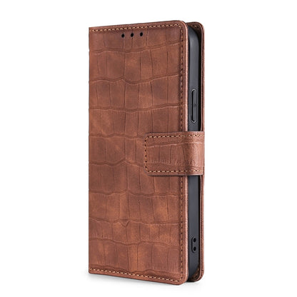 For Doogee X96 Pro Skin Feel Crocodile Magnetic Clasp Leather Phone Case(Brown) - Doogee Cases by PMC Jewellery | Online Shopping South Africa | PMC Jewellery | Buy Now Pay Later Mobicred