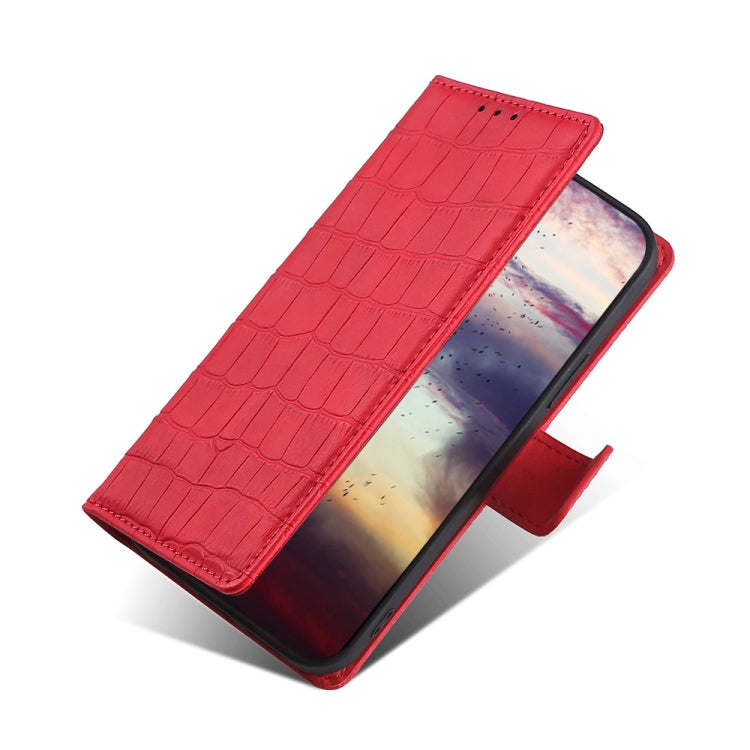 For Blackview A55 Skin Feel Crocodile Magnetic Clasp Leather Phone Case(Red) - More Brand by PMC Jewellery | Online Shopping South Africa | PMC Jewellery | Buy Now Pay Later Mobicred