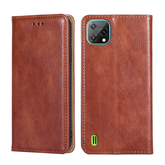 For Blackview A55 Pure Color Magnetic Leather Phone Case(Brown) - More Brand by PMC Jewellery | Online Shopping South Africa | PMC Jewellery | Buy Now Pay Later Mobicred