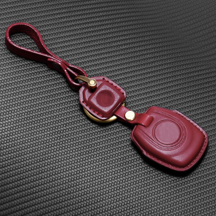 HP-A009 Motorcycle Cowhide Leather Induction Key Protective Cover for Harley Sportster S(Red) - Bags & Luggages by PMC Jewellery | Online Shopping South Africa | PMC Jewellery | Buy Now Pay Later Mobicred