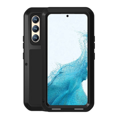 For Samsung Galaxy S22+ LOVE MEI Metal Shockproof Waterproof Dustproof Protective Phone Case with Glass(Black) - Galaxy S22+ 5G Cases by LOVE MEI | Online Shopping South Africa | PMC Jewellery