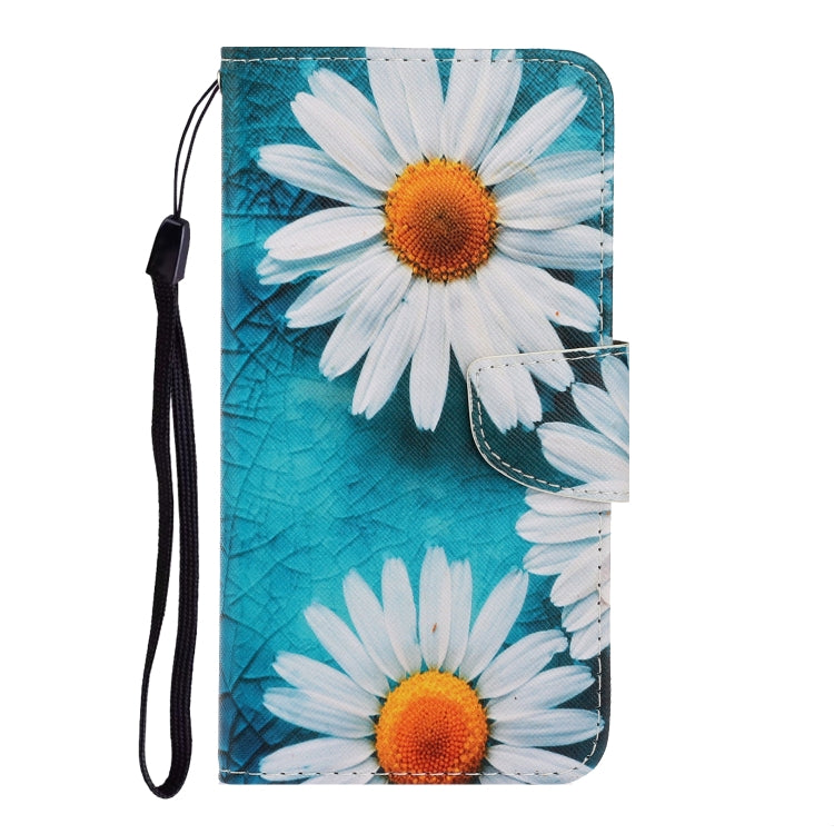 For OPPO A96 4G / Realme 9i Colored Drawing Pattern Flip Leather Phone Case(Daisy) - Realme Cases by PMC Jewellery | Online Shopping South Africa | PMC Jewellery | Buy Now Pay Later Mobicred