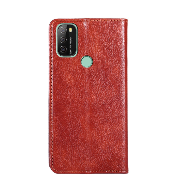 For Blackview A70 Gloss Oil Solid Color Magnetic Leather Phone Case(Brown) - More Brand by PMC Jewellery | Online Shopping South Africa | PMC Jewellery | Buy Now Pay Later Mobicred