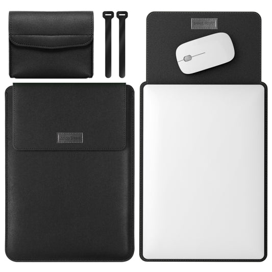 4 in 1 Lightweight and Portable Leather Computer Bag, Size:11/12 inches(Black) - 12.1 inch by PMC Jewellery | Online Shopping South Africa | PMC Jewellery | Buy Now Pay Later Mobicred