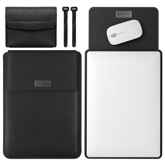 4 in 1 Lightweight and Portable Leather Computer Bag, Size:15.4/15.6/16.1 inches(Black) - 15 inch by PMC Jewellery | Online Shopping South Africa | PMC Jewellery | Buy Now Pay Later Mobicred