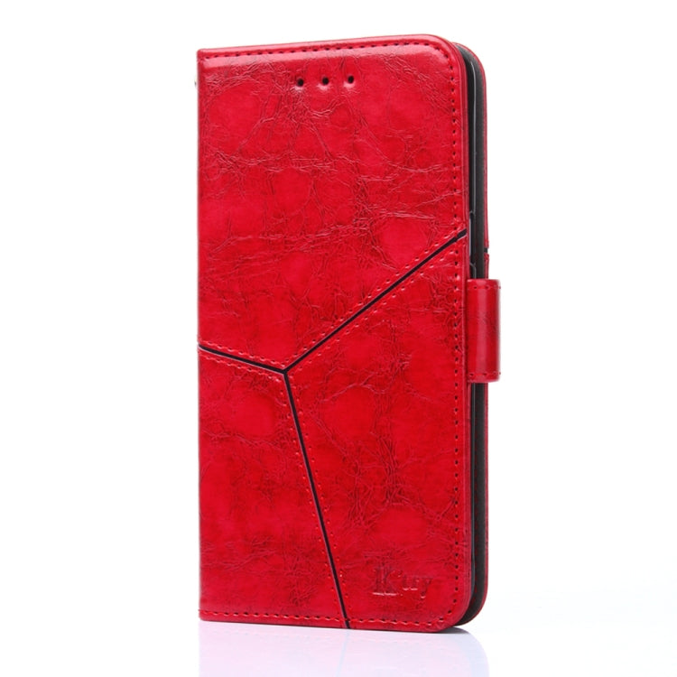 For Blackview A70 Geometric Stitching Horizontal Flip Leather Phone Case(Red) - More Brand by PMC Jewellery | Online Shopping South Africa | PMC Jewellery | Buy Now Pay Later Mobicred