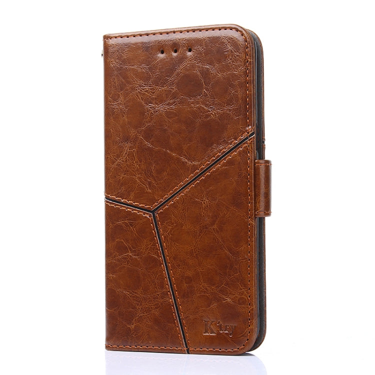 For Blackview A70 Geometric Stitching Horizontal Flip Leather Phone Case(Light Brown) - More Brand by PMC Jewellery | Online Shopping South Africa | PMC Jewellery | Buy Now Pay Later Mobicred