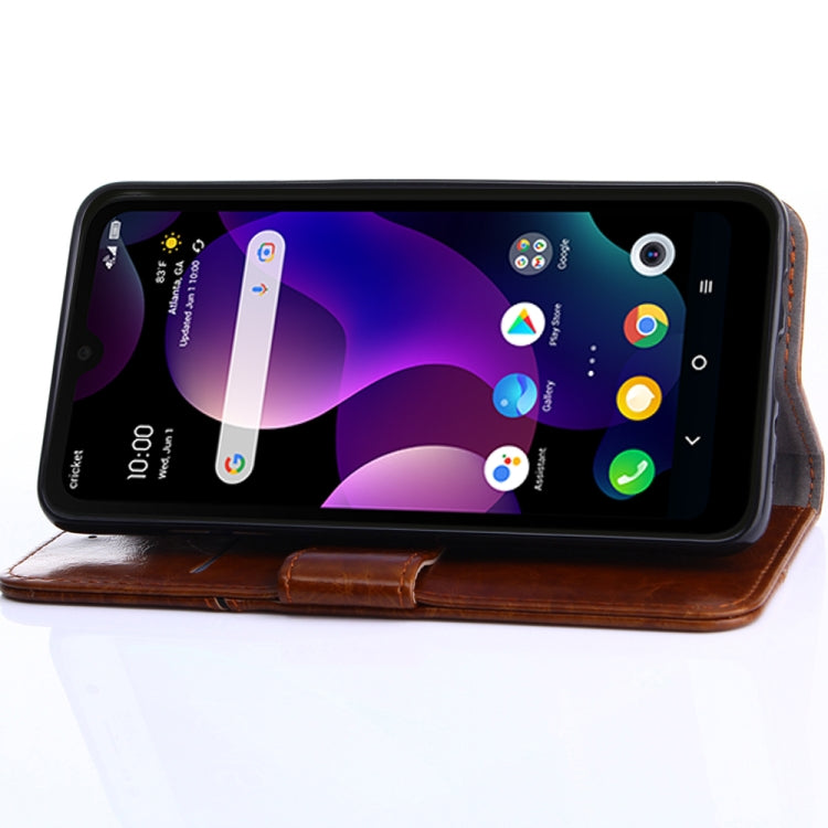 For Blackview A70 Geometric Stitching Horizontal Flip Leather Phone Case(Dark Brown) - More Brand by PMC Jewellery | Online Shopping South Africa | PMC Jewellery | Buy Now Pay Later Mobicred