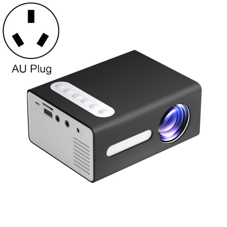 T300 25ANSI LED Portable Home Multimedia Game Projector, Plug Type:AU Plug(Black) - LED Projector by PMC TechLife | Online Shopping South Africa | PMC TechLife | Buy Now Pay Later Mobicred