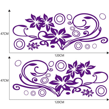 2 PCS/Set D-75 Flower Vine Pattern Car Modified Decorative Sticker(Purple) - Decorative Sticker by PMC Jewellery | Online Shopping South Africa | PMC Jewellery | Buy Now Pay Later Mobicred