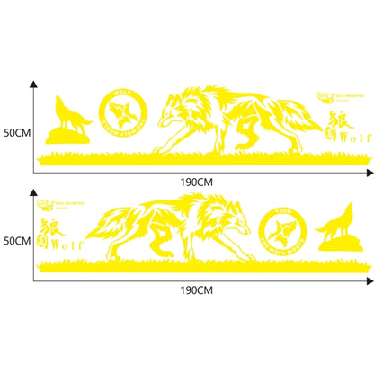 2 PCS/Set D-180 Wolf Totem Pattern Car Modified Decorative Sticker(Yellow) - Decorative Sticker by PMC Jewellery | Online Shopping South Africa | PMC Jewellery | Buy Now Pay Later Mobicred
