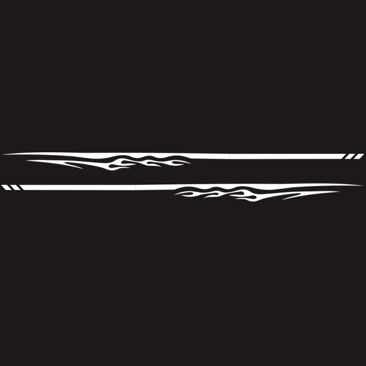 2 PCS/Set D-280 Flame Streak Pattern Car Modified Decorative Sticker(White) - Decorative Sticker by PMC TechLife | Online Shopping South Africa | PMC TechLife | Buy Now Pay Later Mobicred
