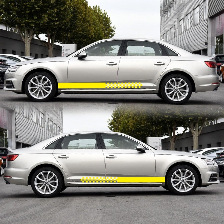 2 PCS/Set D-282 Waistline Pattern Car Modified Decorative Sticker(Yellow) - Decorative Sticker by PMC Jewellery | Online Shopping South Africa | PMC Jewellery | Buy Now Pay Later Mobicred