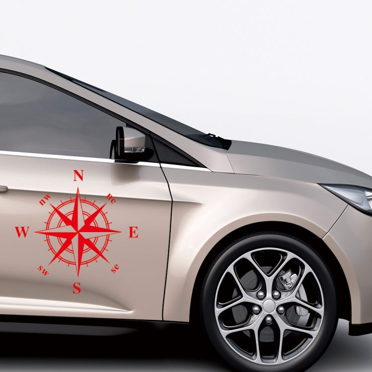 D-366 Compass Pattern Car Modified Decorative Sticker(Red) - free shipping - PMC TechLife - Order now!